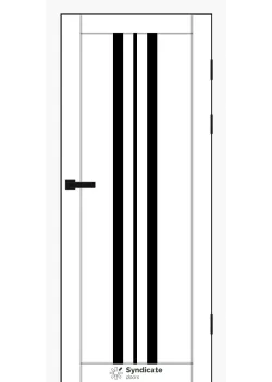 Двери Syndicate Doors SD-PVC-107 белый Черное стекло