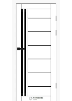Двери Syndicate Doors SD-PVC-114 белый Черное стекло