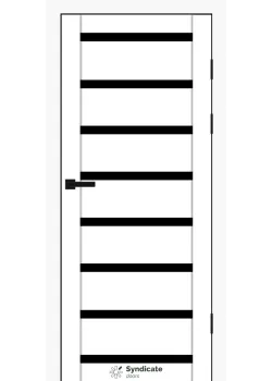 Двери Syndicate Doors SD-PVC-103 белый Черное стекло