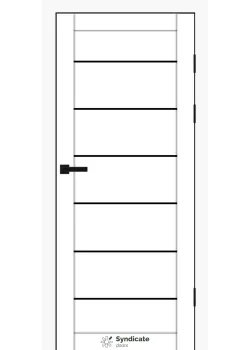 Двери Syndicate Doors SD-PVC-108 белый Черное стекло