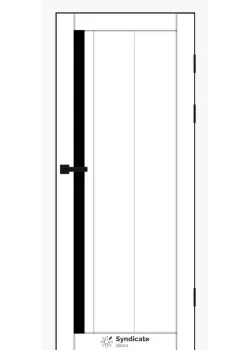 Двери Syndicate Doors SD-PVC-124 белый Черное стекло