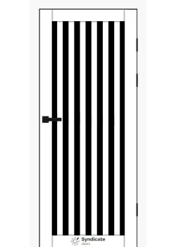 Двери Syndicate Doors SD-PVC-125 белый Черное стекло