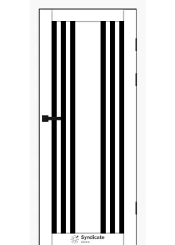 Двери Syndicate Doors SD-PVC-126 белый Черное стекло