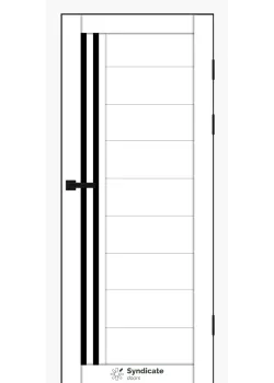 Двери Syndicate Doors SD-PVC-135 белый Черное стекло