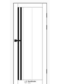 Двери Syndicate Doors SD-PVC-136 белый Черное стекло