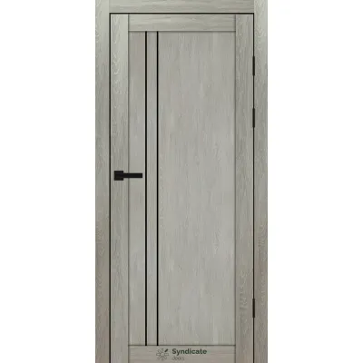 Межкомнатные Двери Syndicate Doors SD-PVC-141 Черное стекло ПВХ плёнка-10