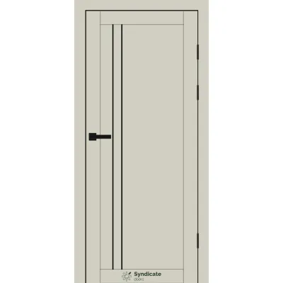 Межкомнатные Двери Syndicate Doors SD-PVC-141 Черное стекло ПВХ плёнка-12