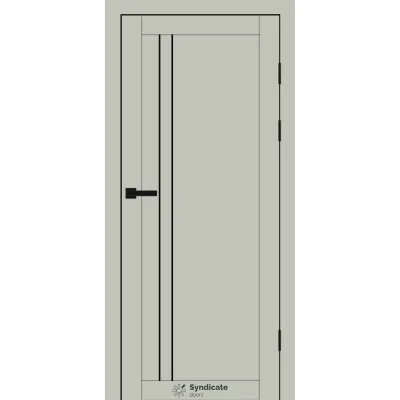 Межкомнатные Двери Syndicate Doors SD-PVC-141 Черное стекло ПВХ плёнка-13