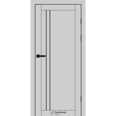 Межкомнатные Двери Syndicate Doors SD-PVC-141 Черное стекло ПВХ плёнка-16