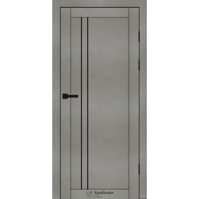 Межкомнатные Двери Syndicate Doors SD-PVC-141 Черное стекло ПВХ плёнка-2