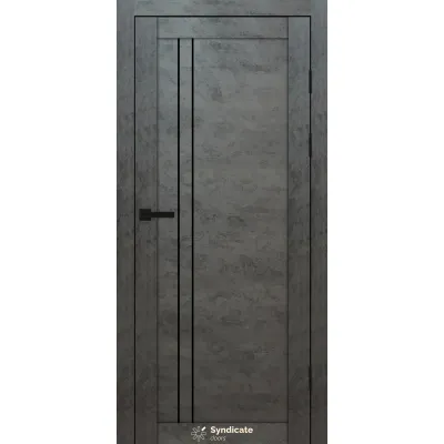 Межкомнатные Двери Syndicate Doors SD-PVC-141 Черное стекло ПВХ плёнка-3
