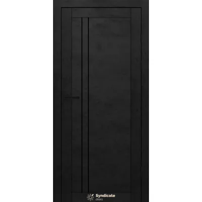 Межкомнатные Двери Syndicate Doors SD-PVC-141 Черное стекло ПВХ плёнка-4