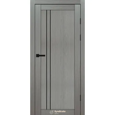 Межкомнатные Двери Syndicate Doors SD-PVC-141 Черное стекло ПВХ плёнка-6
