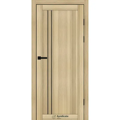Межкомнатные Двери Syndicate Doors SD-PVC-141 Черное стекло ПВХ плёнка-7