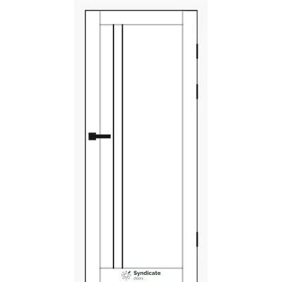 Межкомнатные Двери Syndicate Doors SD-PVC-141 Черное стекло ПВХ плёнка-8