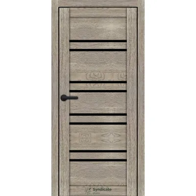 Міжкімнатні Двері Syndicate Doors SD-ECOTOP-118 Чорне скло Ламінатин-0
