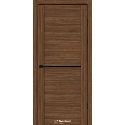Міжкімнатні Двері Syndicate Doors SD-ECOTOP-129 Чорне скло Ламінатин-1