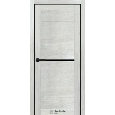 Міжкімнатні Двері Syndicate Doors SD-ECOTOP-129 Чорне скло Ламінатин-4