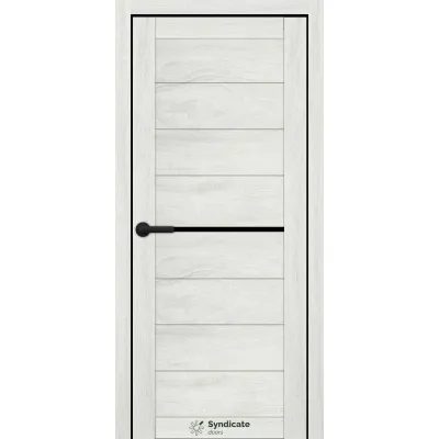Міжкімнатні Двері Syndicate Doors SD-ECOTOP-129 Чорне скло Ламінатин-5