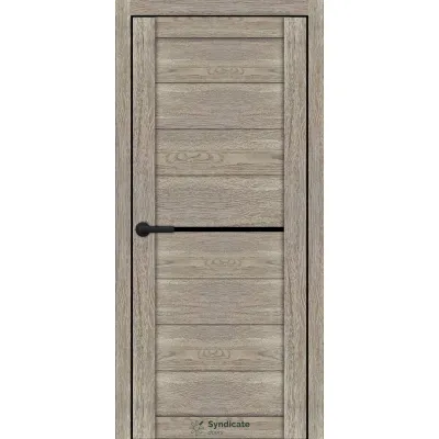 Міжкімнатні Двері Syndicate Doors SD-ECOTOP-129 Чорне скло Ламінатин-0