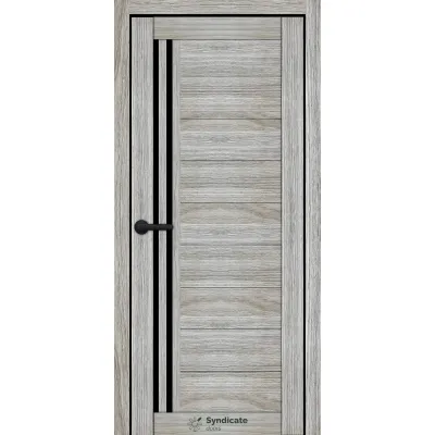 Межкомнатные Двери Syndicate Doors SD-ECOTOP-135 Черное стекло Ламинатин-2