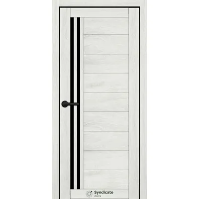 Межкомнатные Двери Syndicate Doors SD-ECOTOP-135 Черное стекло Ламинатин-4