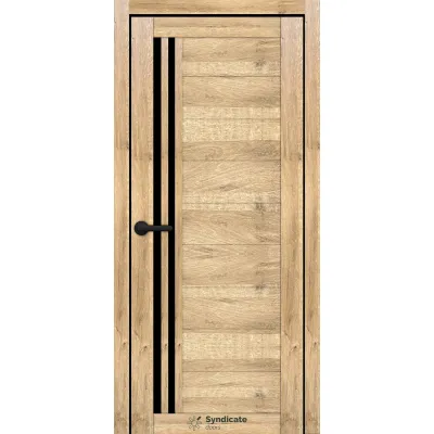 Межкомнатные Двери Syndicate Doors SD-ECOTOP-135 Черное стекло Ламинатин-5