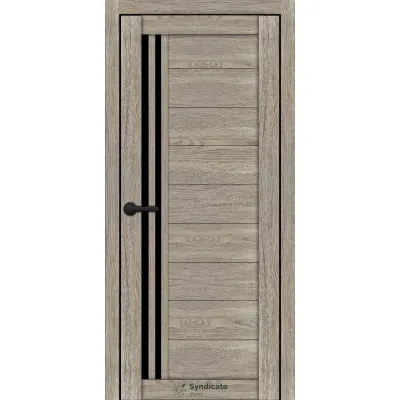 Межкомнатные Двери Syndicate Doors SD-ECOTOP-135 Черное стекло Ламинатин-6