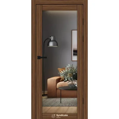 Межкомнатные Двери Syndicate Doors SD-ECOTOP-137 Черное стекло Ламинатин-1