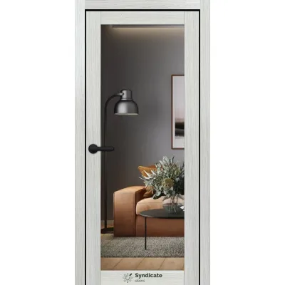 Межкомнатные Двери Syndicate Doors SD-ECOTOP-137 Черное стекло Ламинатин-3
