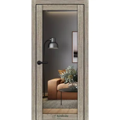 Межкомнатные Двери Syndicate Doors SD-ECOTOP-137 Черное стекло Ламинатин-5