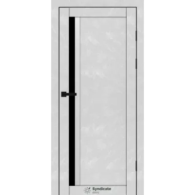 Межкомнатные Двери Syndicate Doors SD-PVC-140 Черное стекло ПВХ плёнка-1