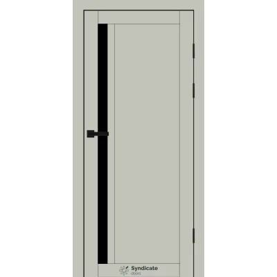 Межкомнатные Двери Syndicate Doors SD-PVC-140 Черное стекло ПВХ плёнка-12