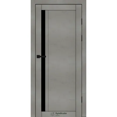 Межкомнатные Двери Syndicate Doors SD-PVC-140 Черное стекло ПВХ плёнка-2