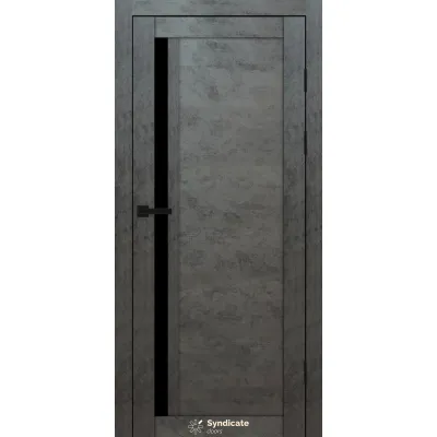 Межкомнатные Двери Syndicate Doors SD-PVC-140 Черное стекло ПВХ плёнка-3