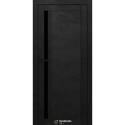 Межкомнатные Двери Syndicate Doors SD-PVC-140 Черное стекло ПВХ плёнка-4