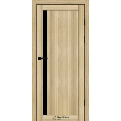 Межкомнатные Двери Syndicate Doors SD-PVC-140 Черное стекло ПВХ плёнка-7