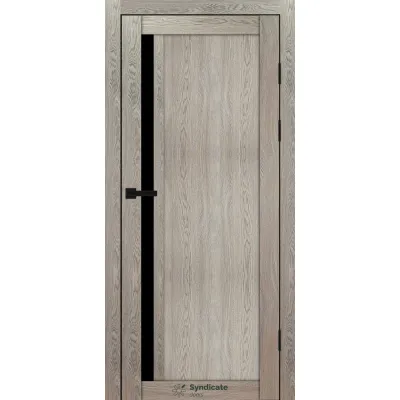 Межкомнатные Двери Syndicate Doors SD-PVC-140 Черное стекло ПВХ плёнка-8