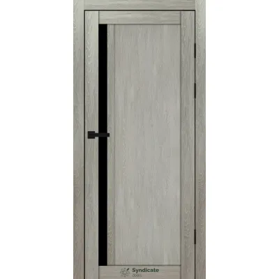 Межкомнатные Двери Syndicate Doors SD-PVC-140 Черное стекло ПВХ плёнка-9