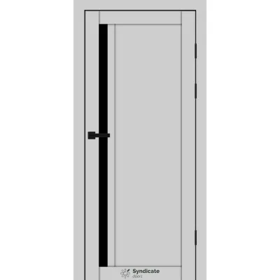 Межкомнатные Двери Syndicate Doors SD-PVC-140 Черное стекло ПВХ плёнка-0