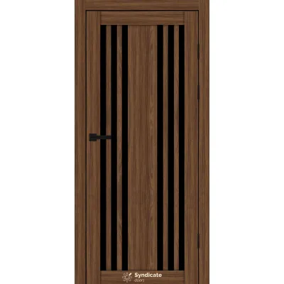 Міжкімнатні Двері Syndicate Doors SD-ECOTOP-126 Чорне скло Ламінатин-1
