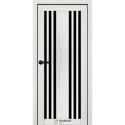 Міжкімнатні Двері Syndicate Doors SD-ECOTOP-126 Чорне скло Ламінатин-5
