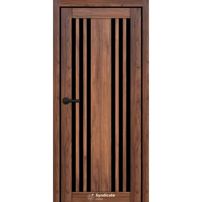 Міжкімнатні Двері Syndicate Doors SD-ECOTOP-126 Чорне скло Ламінатин-0