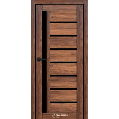 Міжкімнатні Двері Syndicate Doors SD-ECOTOP-101 Чорне скло Ламінатин-1