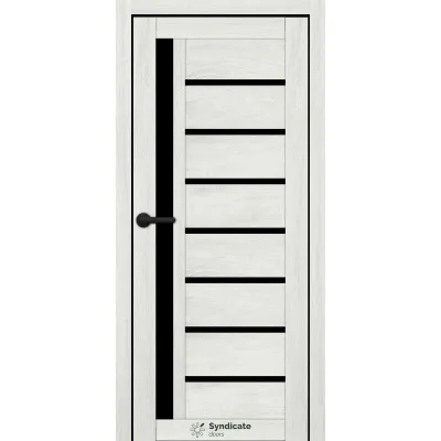 Міжкімнатні Двері Syndicate Doors SD-ECOTOP-101 Чорне скло Ламінатин-2