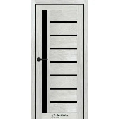 Міжкімнатні Двері Syndicate Doors SD-ECOTOP-101 Чорне скло Ламінатин-0
