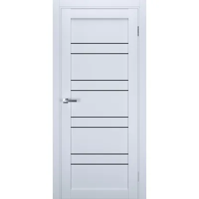 Межкомнатные Двери Terminus Ukrainian Doors UD-6 ПП Черное стекло ПВХ плёнка-0