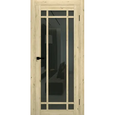Міжкімнатні Двері Terminus Ukrainian Doors UD-16 Чорне скло Ламінатин-1