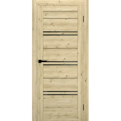 Межкомнатные Двери Terminus Ukrainian Doors UD-11 Черное стекло Ламинатин-1