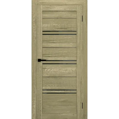 Межкомнатные Двери Terminus Ukrainian Doors UD-11 Черное стекло Ламинатин-0